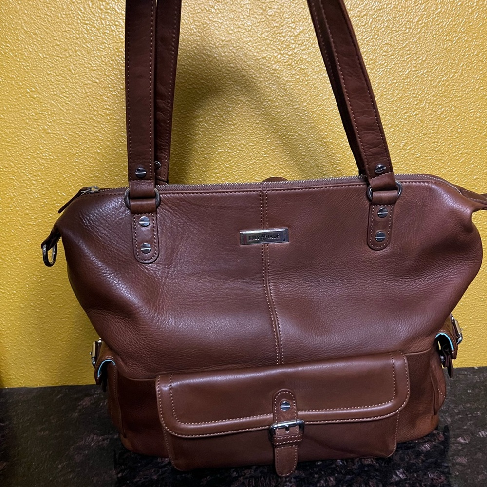 Lily Jade Brown Leather shoulder bag: backpack